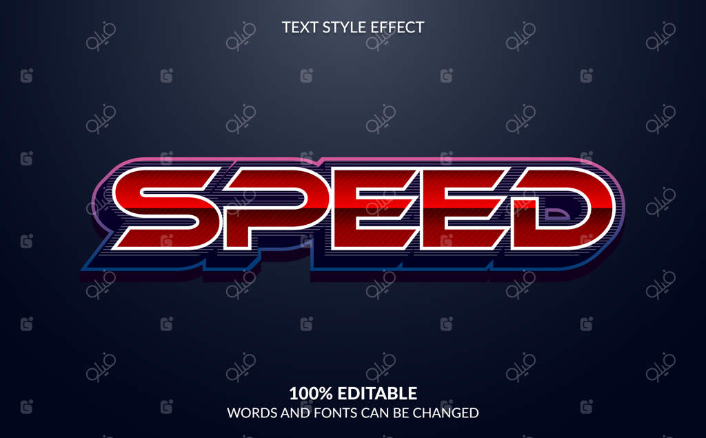 افکت متنی قابل ویرایش، سبک متن مدرن و پرسروصدای قوی و جسور