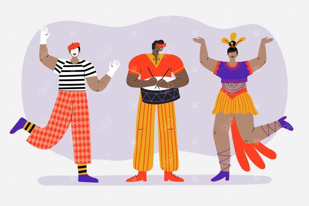 مجموعه‌ای از لباس‌های کارناوال ساده