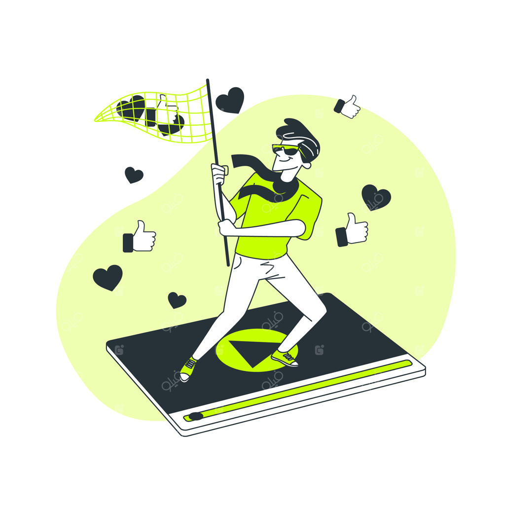 تصویرسازی مفهوم اینفلوئنسر