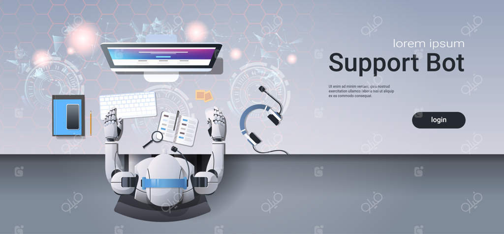 ربات پشتیبانی برای قالب وب سرویس مرکز تماس