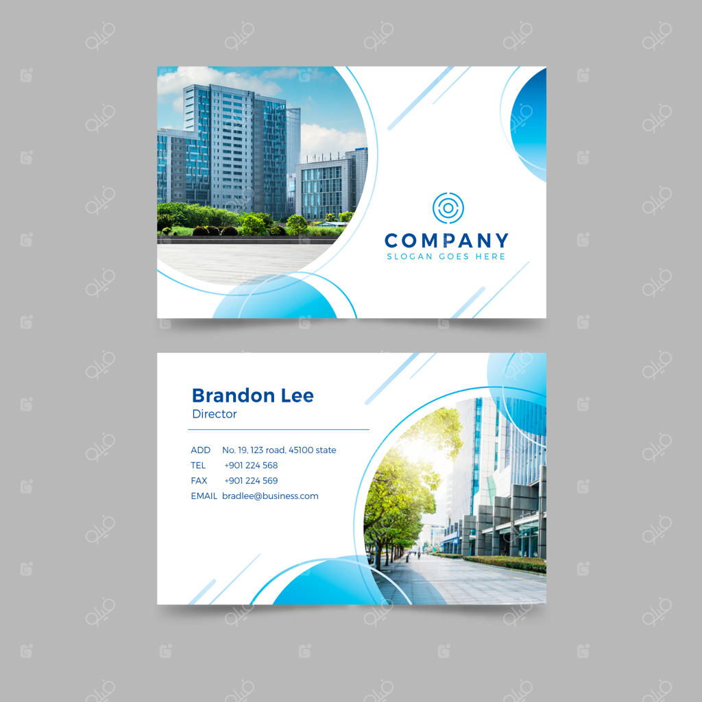 قالب کارت ویزیت انتزاعی با تصویر