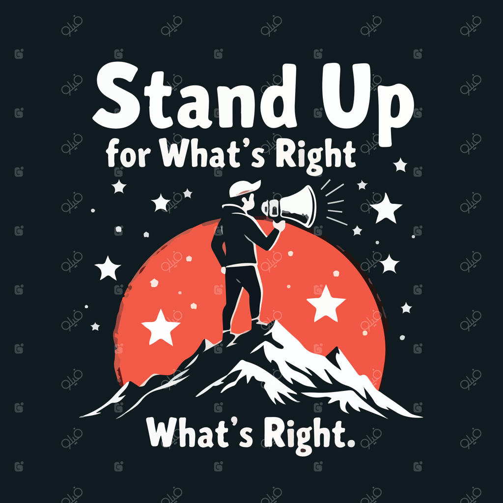 طرح تیشرت مرد ایستاده روی کوه