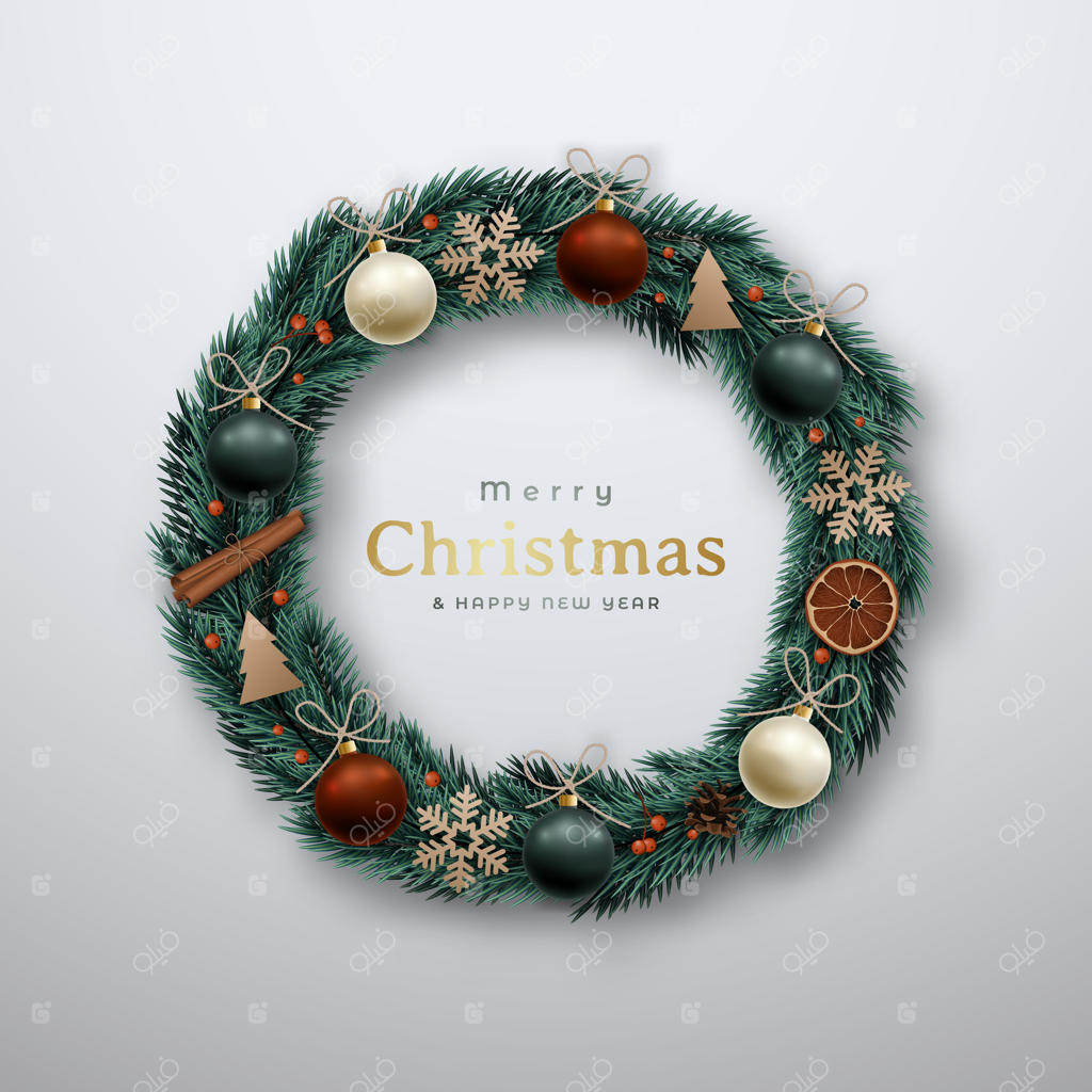 تاج گل کریسمس تزیینی