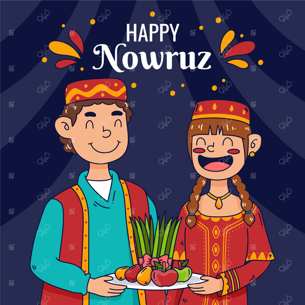 تصویرسازی دستی تبریک نوروز