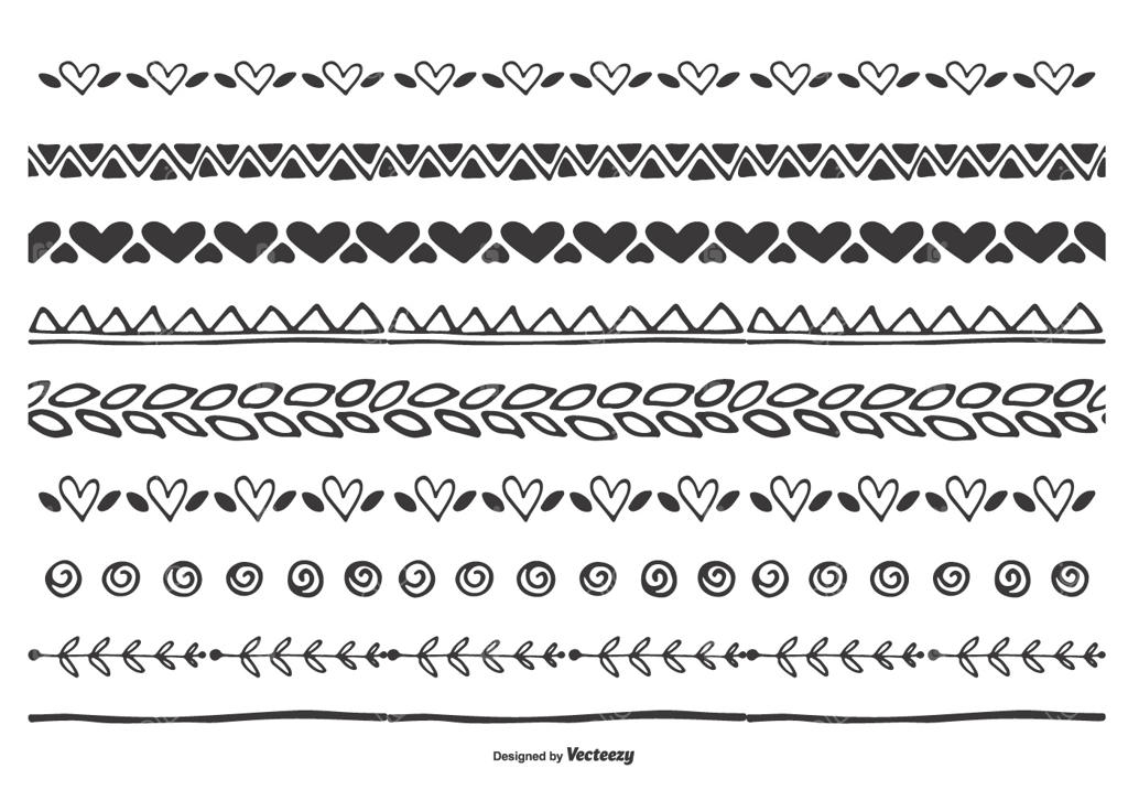مجموعه حاشیه دستی با طرح برگ و قلب زیبا