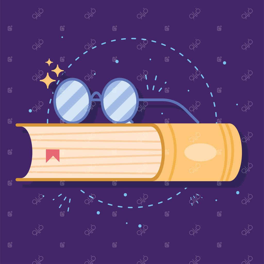 کتاب و عینک مطالعه