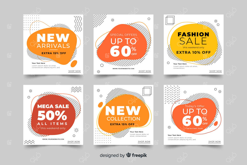 مجموعه پست‌های فروش انتزاعی اینستاگرام