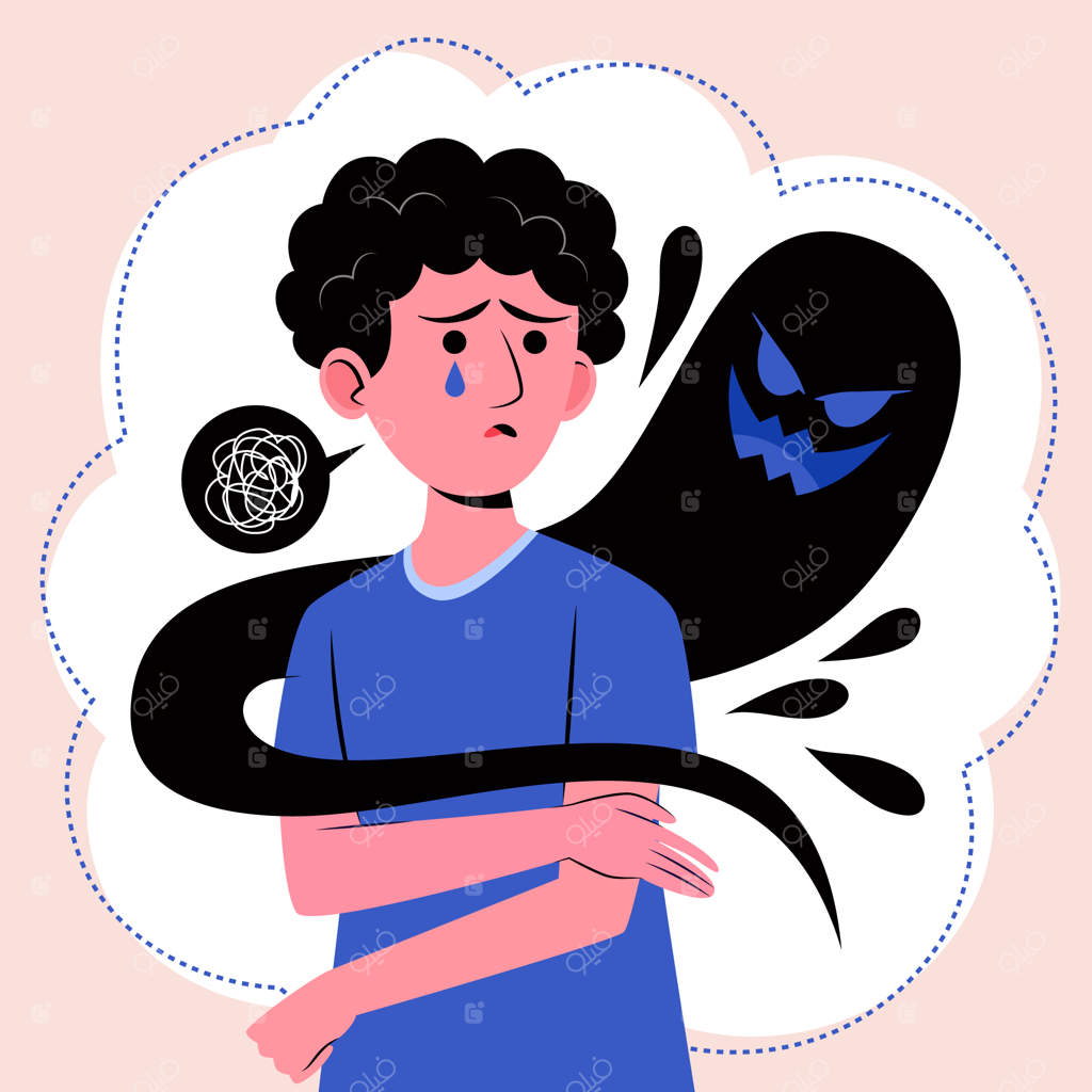 تصویرسازی به سبک طراحی تخت برای روز جهانی سلامت روان