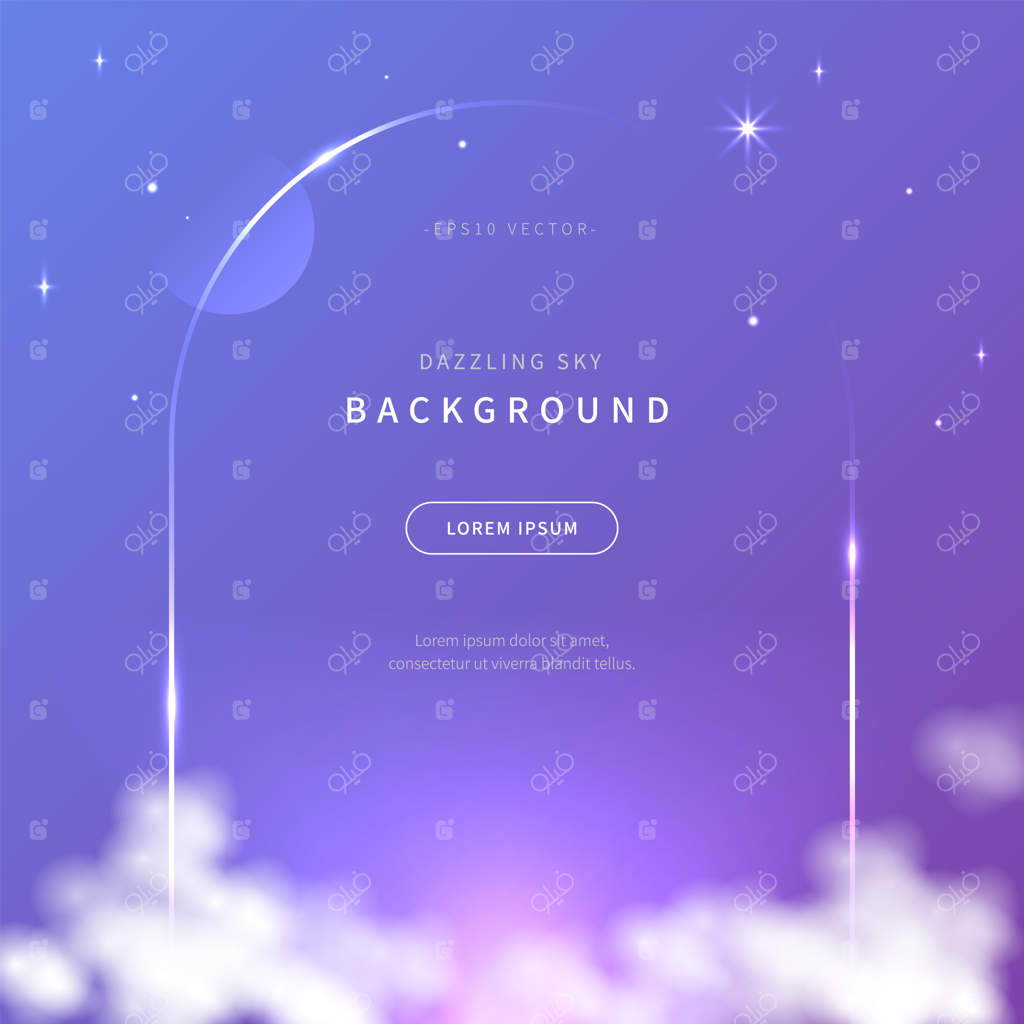 زمینه آسمان خیره‌کننده با رنگ‌های گرادیان ملایم