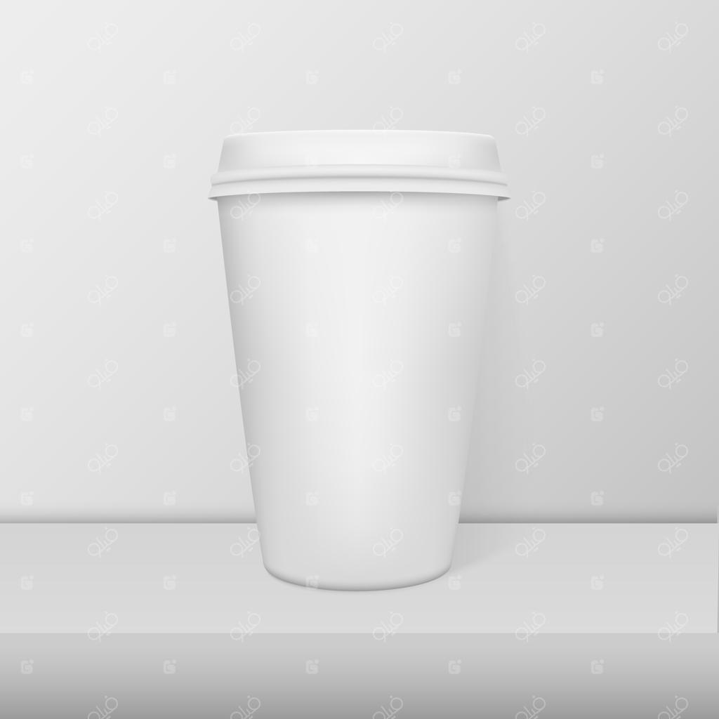 لیوان قهوه کاغذی ساده و واقعی: پترن طراحی