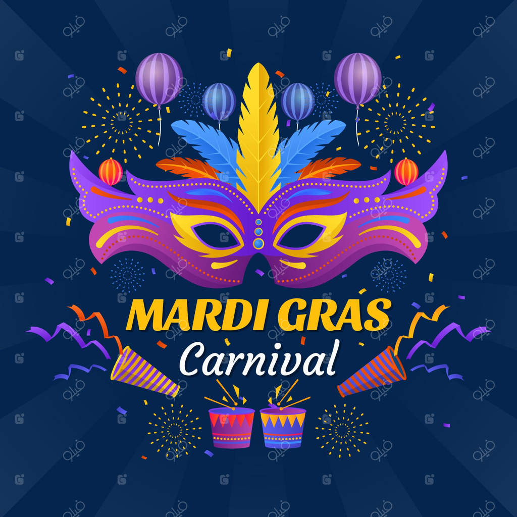 مفهوم کارناوال ماردی گرا در طراحی ساده