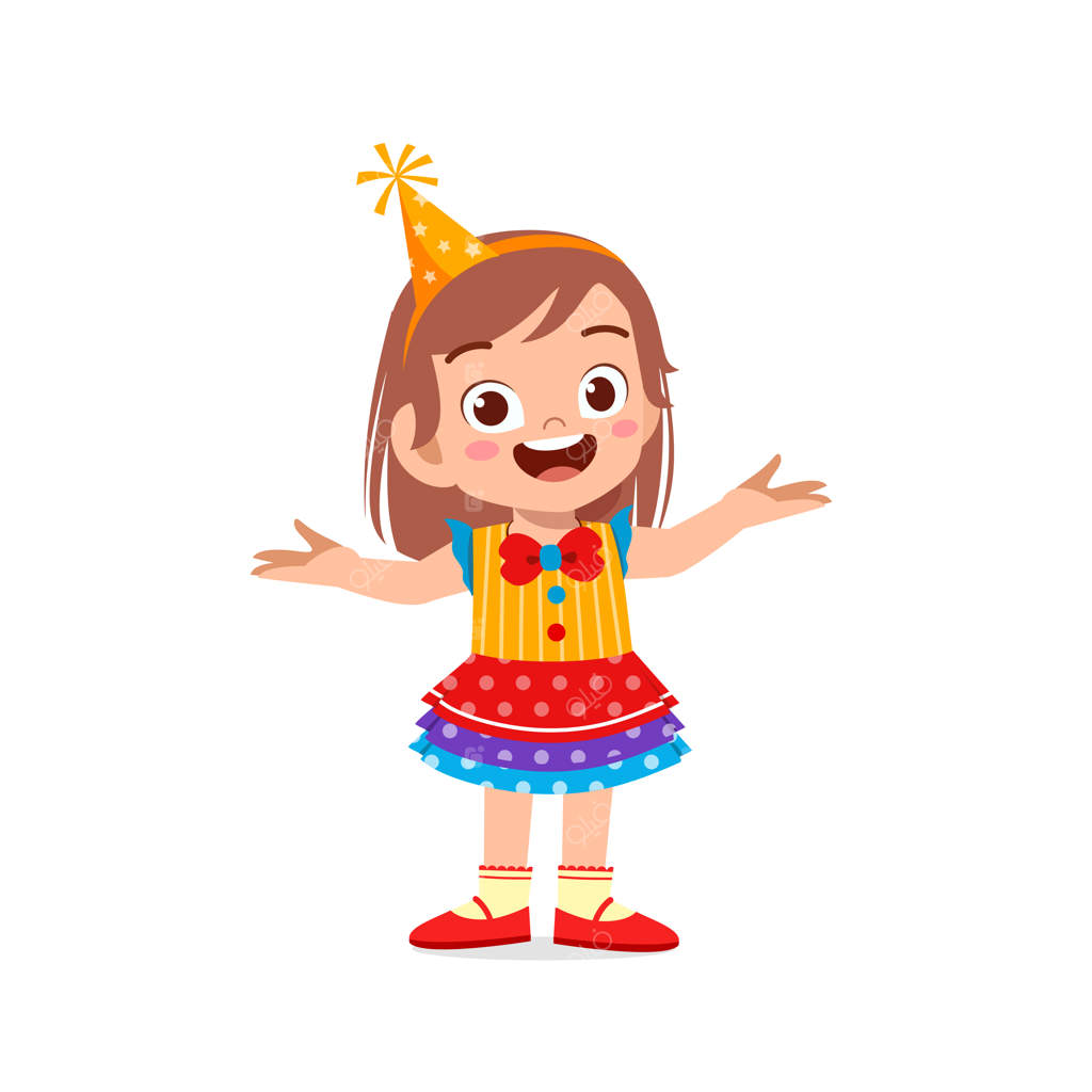 کودک نازنین شاد در لباس دلقک جشن می‌گیرد