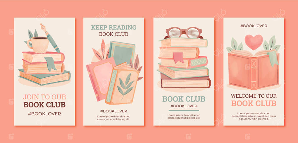 مجموعه استوری‌های اینستاگرام باشگاه کتاب‌خوانی ادبیات