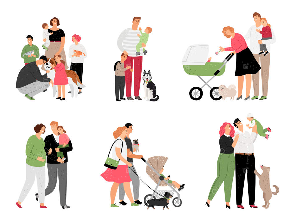 خانواده خوشبخت با فرزندان