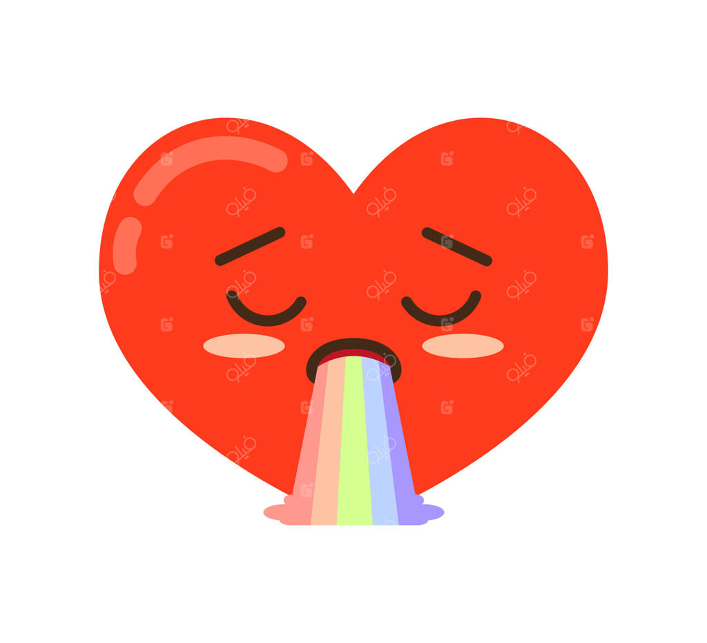 آروغ رنگین‌کمانی قلب. استفراغ قلب