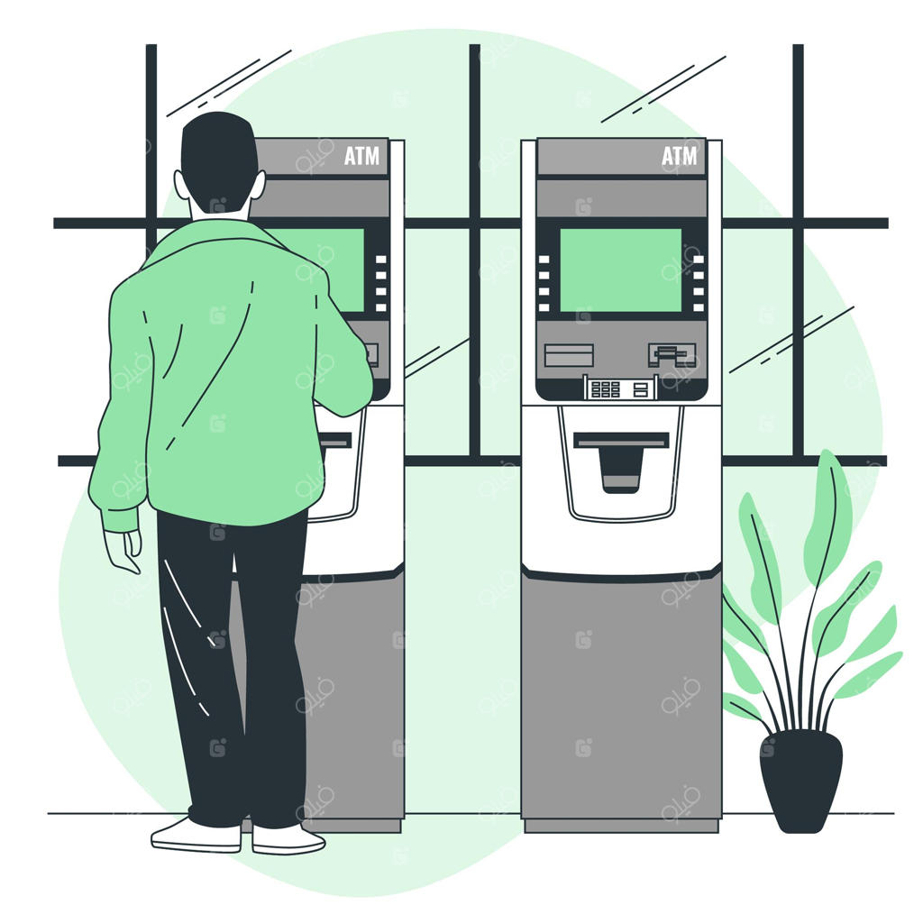 تصویرسازی مفهوم دستگاه خودپرداز