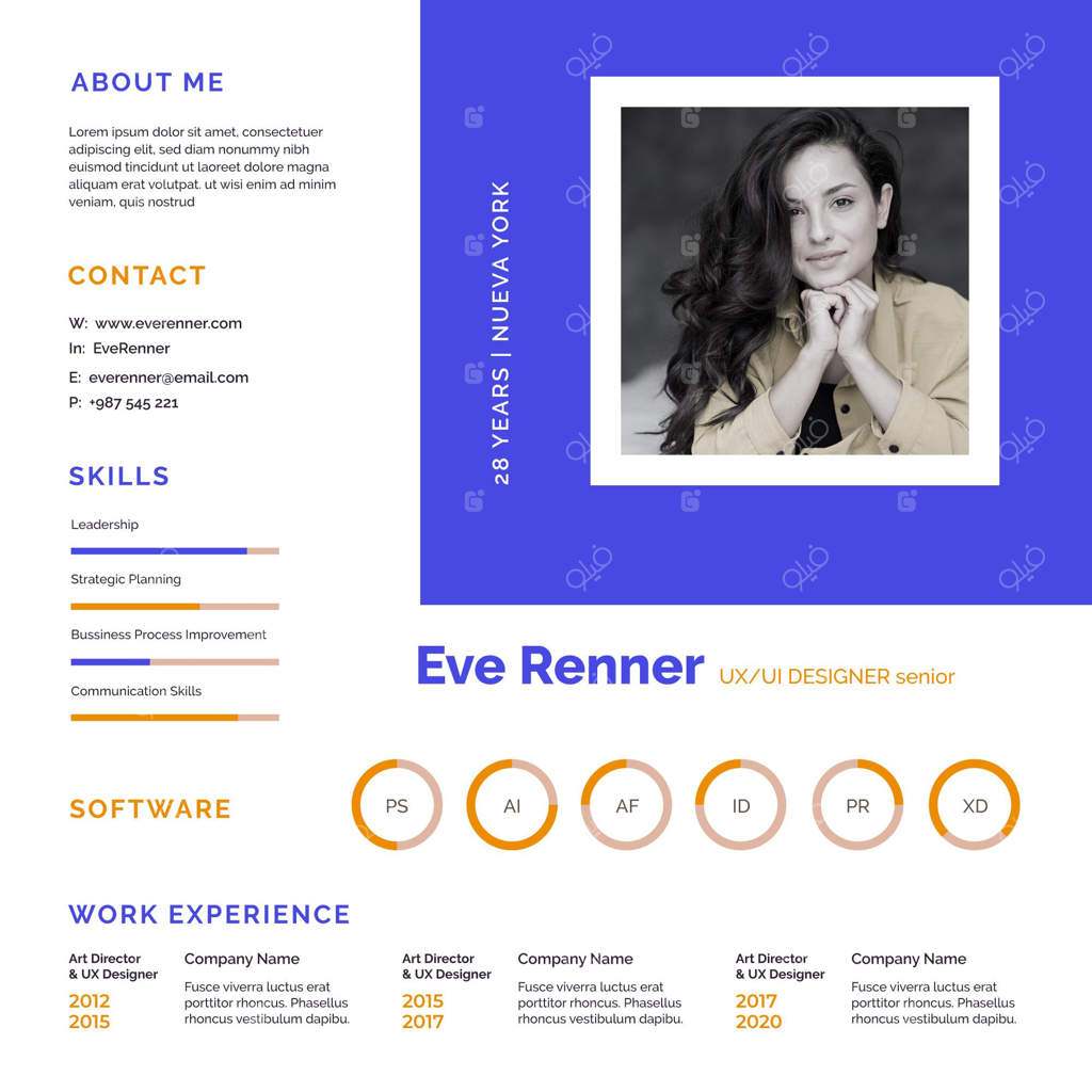 رزومه آنلاین با عکس