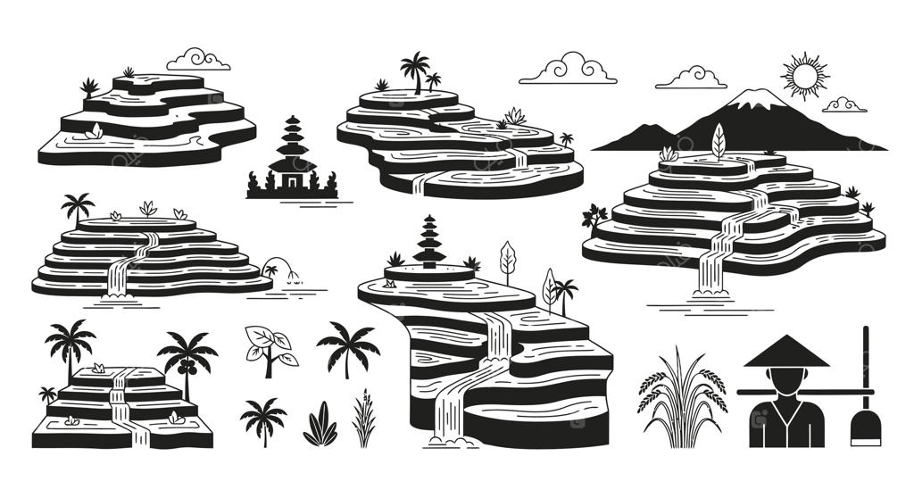 مجموعه شالیزارهای پلکانی استوایی و المان‌های مناظر آسیایی