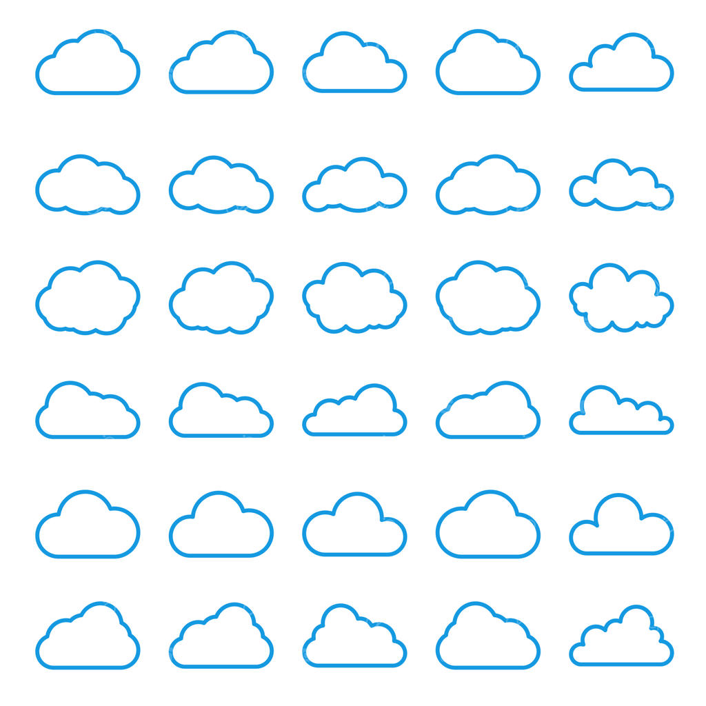 مجموعه وکتور آیکون ابر