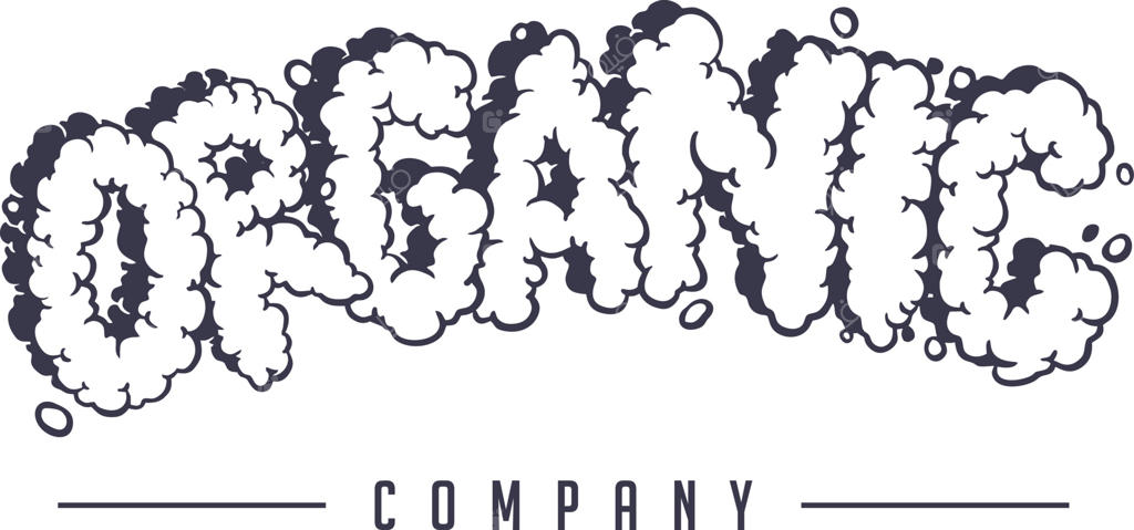 سیلوئت نوشتاری ارگانیک با افکت دود