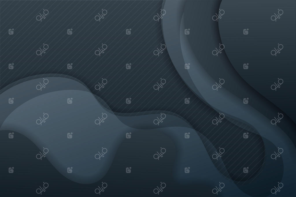 پس‌زمینه سه‌بعدی پویا با طراحی مدرن امواج مشکی و رنگ‌های متحرک