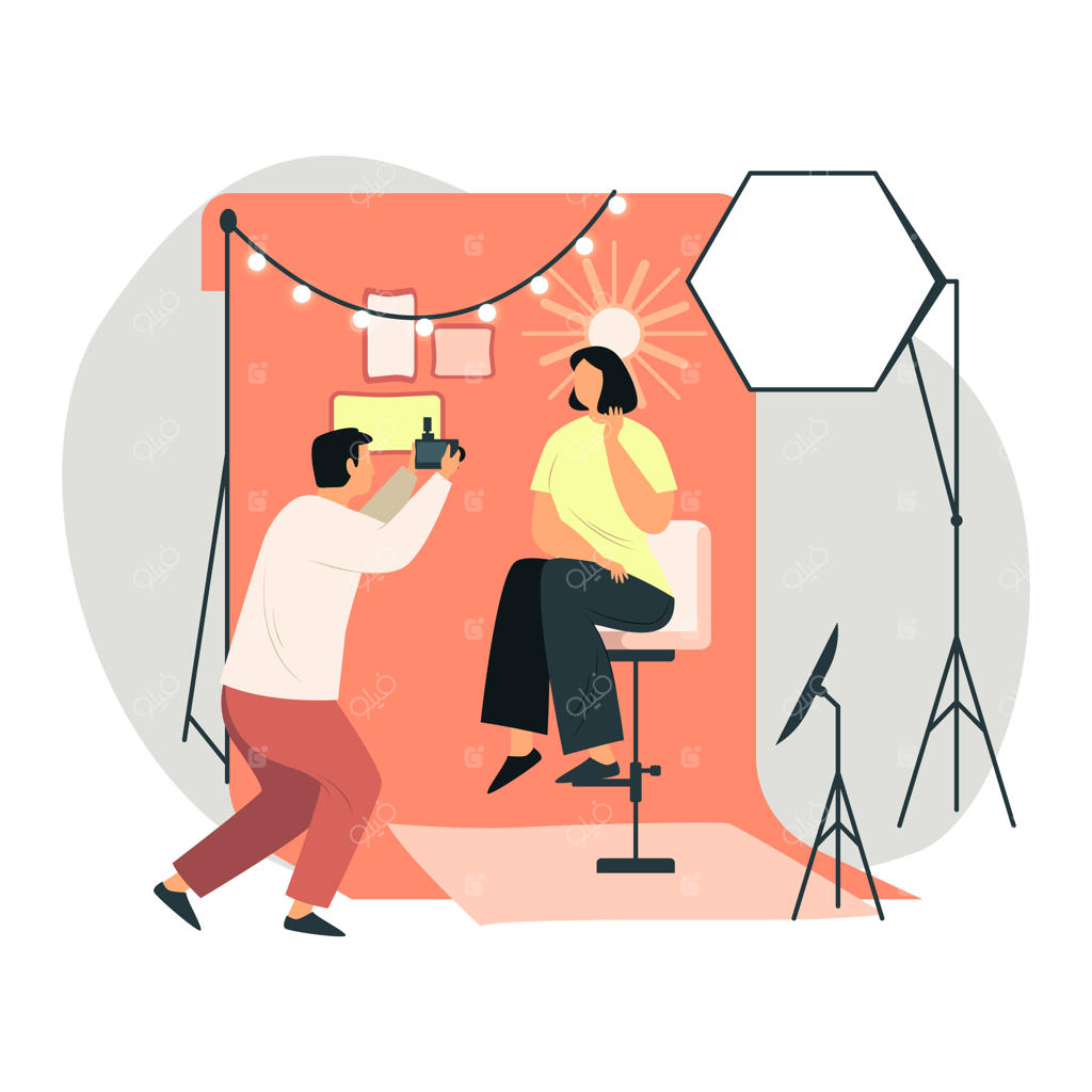 عکاسی سریع از زنی با لباس رسمی برای پرتره