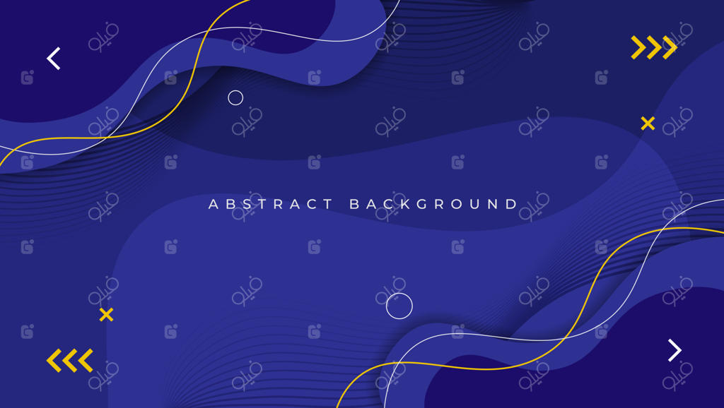 پس‌زمینه آبی ممفیس با عناصر موجدار و خطی