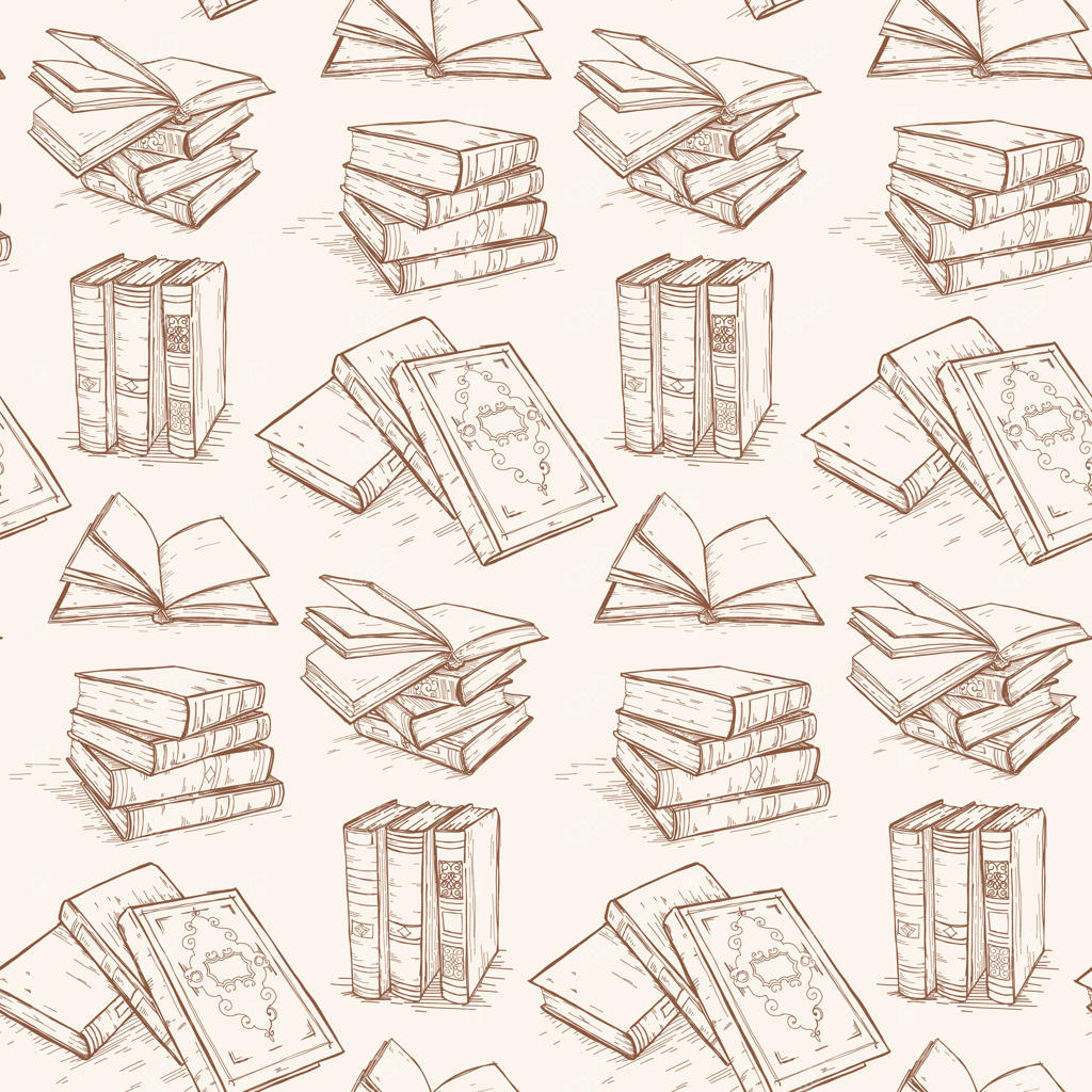 الگوی کتاب‌های قدیمی، مجموعه کتاب‌های کلاسیک، طراحی اسکچ دستی