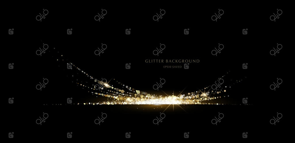 پس‌زمینه براق، نور طلایی لوکس ستاره‌ای