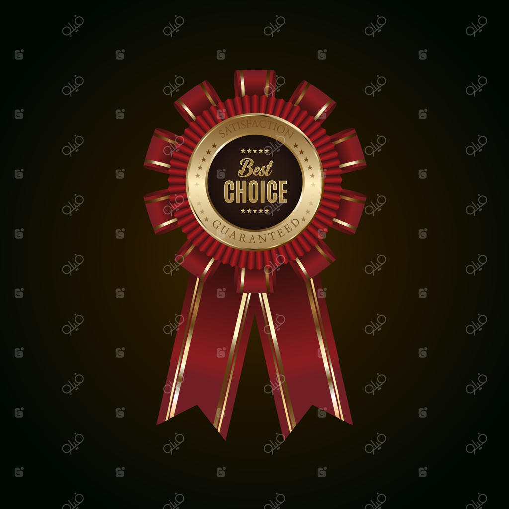 برچسب‌های طلایی با قاب طلایی روی زمینه بژ