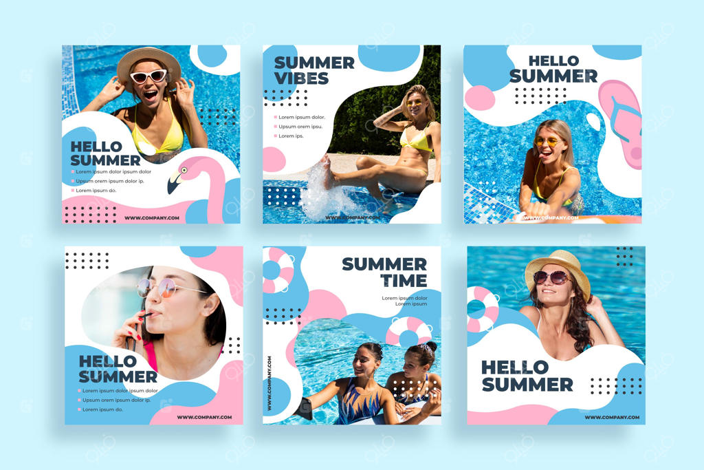 مجموعه پست‌های اینستاگرامی تابستانی همراه با عکس