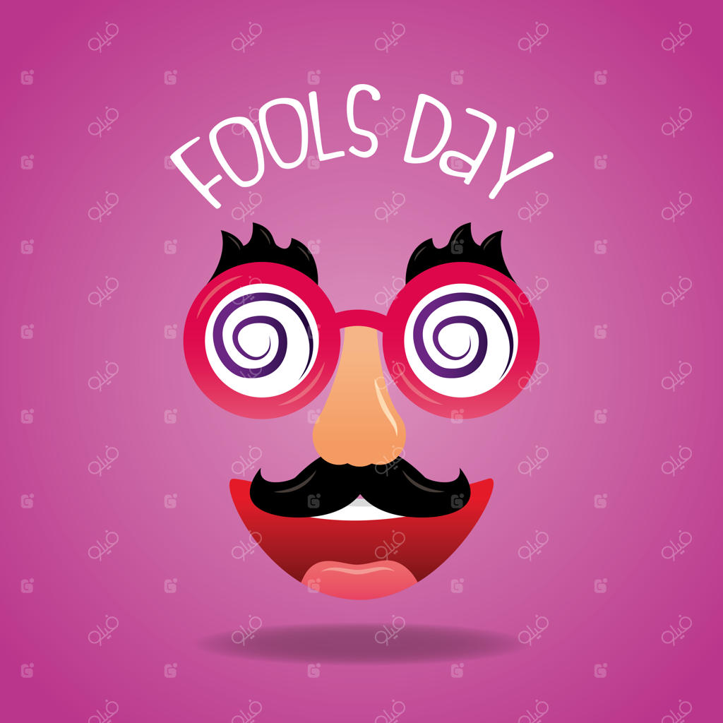 ماسک خنده‌دار با عینک و سبیل مسخره مخصوص روز دروغ اول آوریل