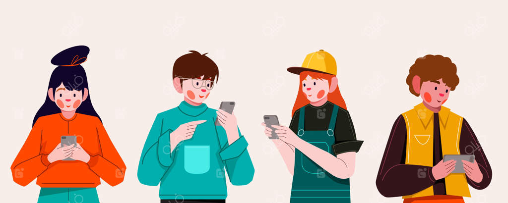 نقاشی دستی نوجوانان با گوشی‌های هوشمند