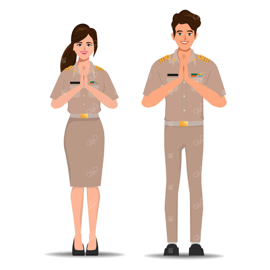 دولت تایلند یا شخصیت معلم تایلندی در بانکوک تایلند با احترام و سلام نَمَسته.