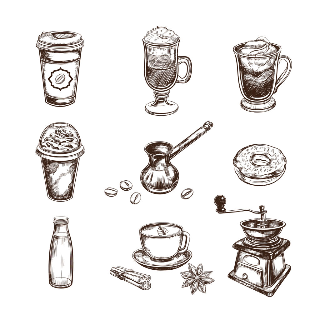 مجموعه طراحی‌های قهوه