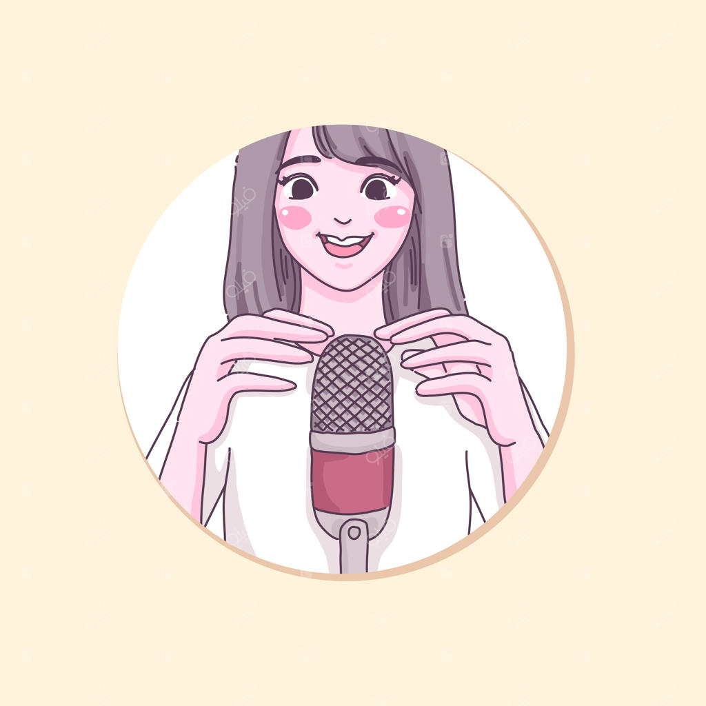 دختر در حال ساخت تصویرسازی کارتونی ASMR