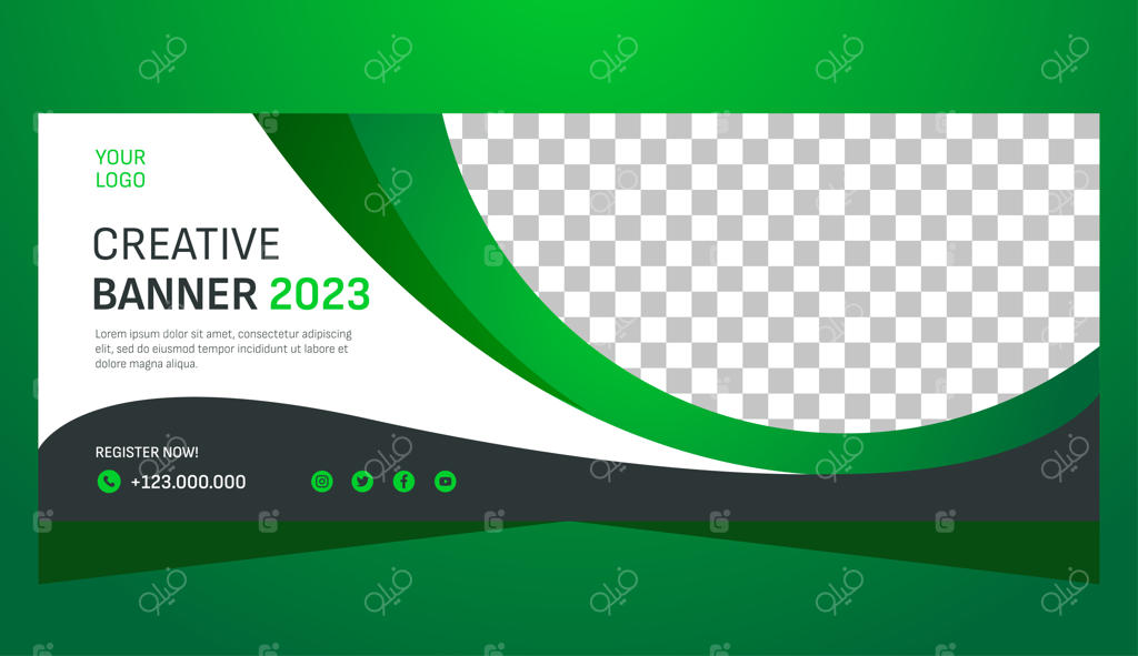 طراحی قالب بنر بازاریابی تجاری مدرن