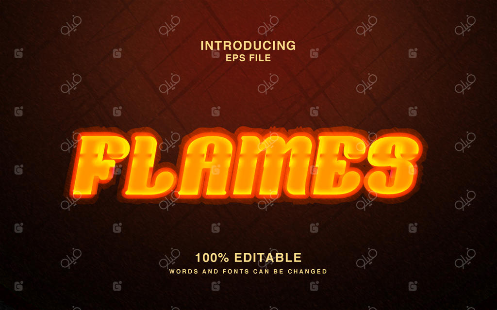 شعله‌ها - افکت متن آتشین و داغ