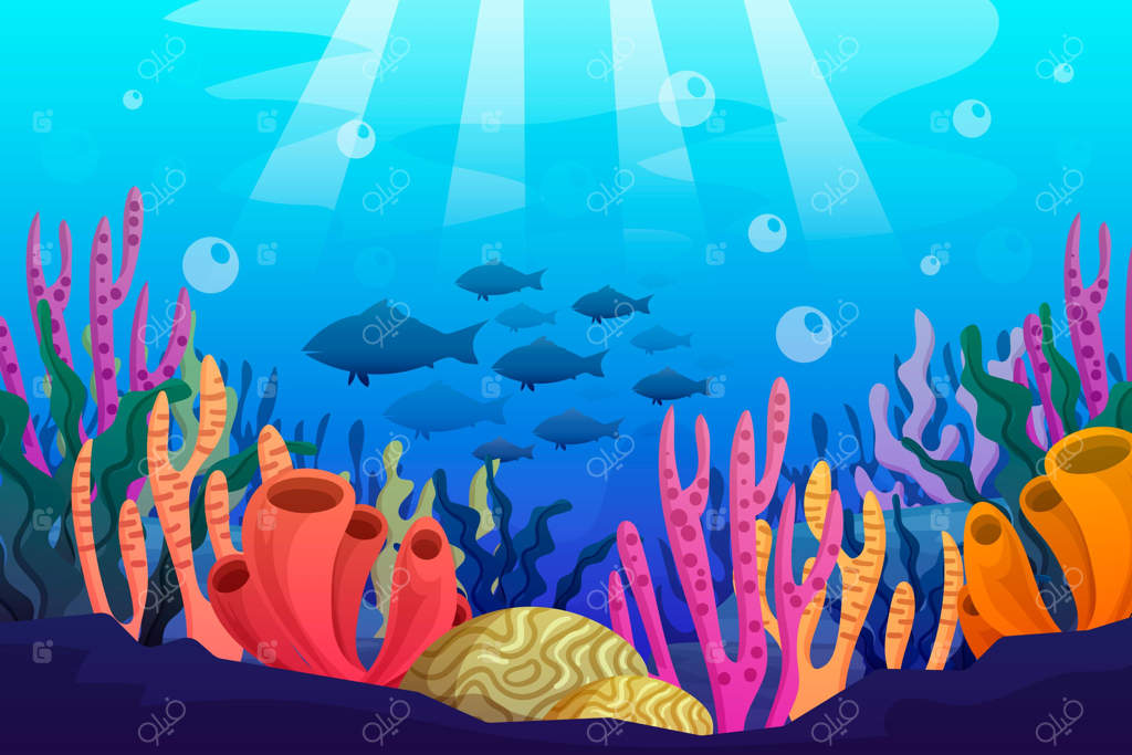 زیر دریا - پس‌زمینه برای ویدئو کنفرانس