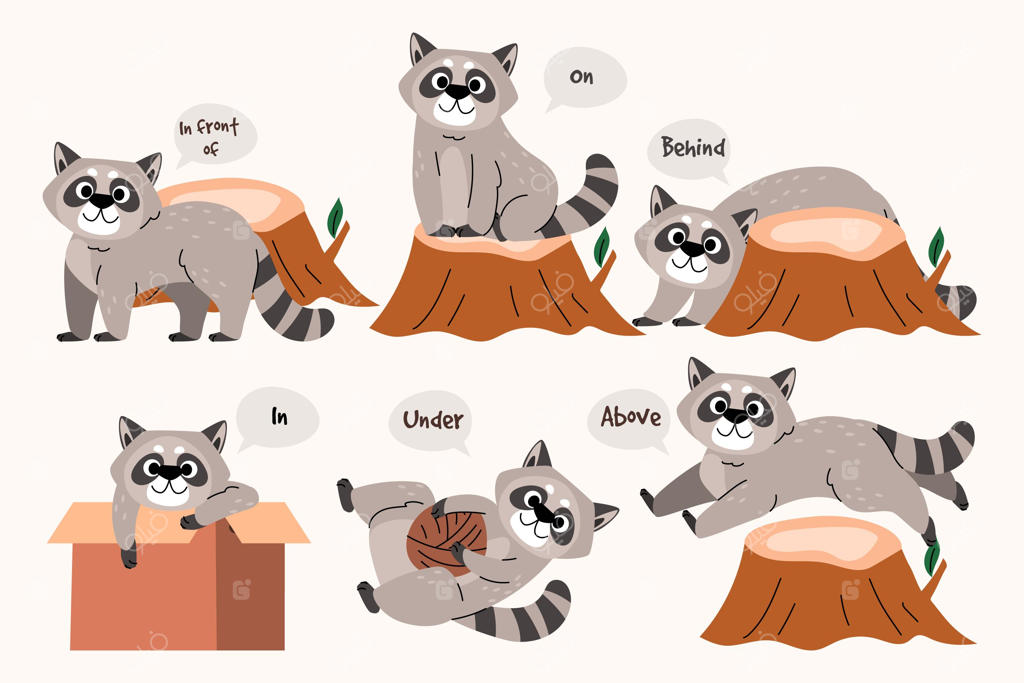 حروف اضافه انگلیسی برای کودکان