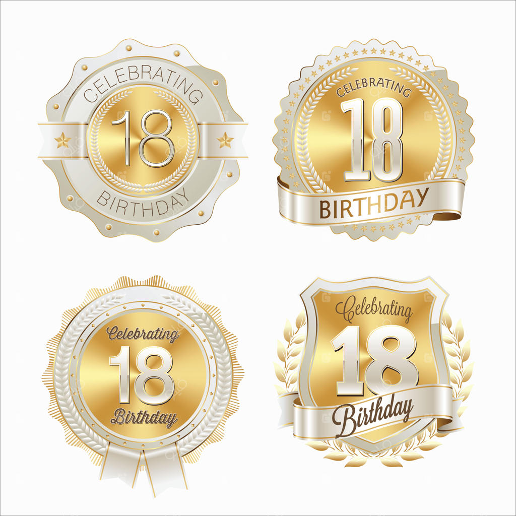 مجموعه نشان‌های تولد روی پس‌زمینه سفید