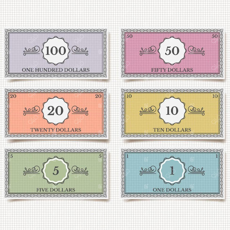 مجموعه نمادهای نوستالژیک پول برای پرداخت