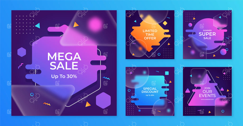 قالب اثر شیشه‌گری دستی با افکت گلس مورفیسم