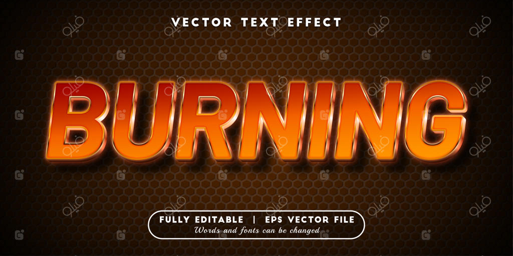 افکت متن آتشین، استایل متن قابل ویرایش