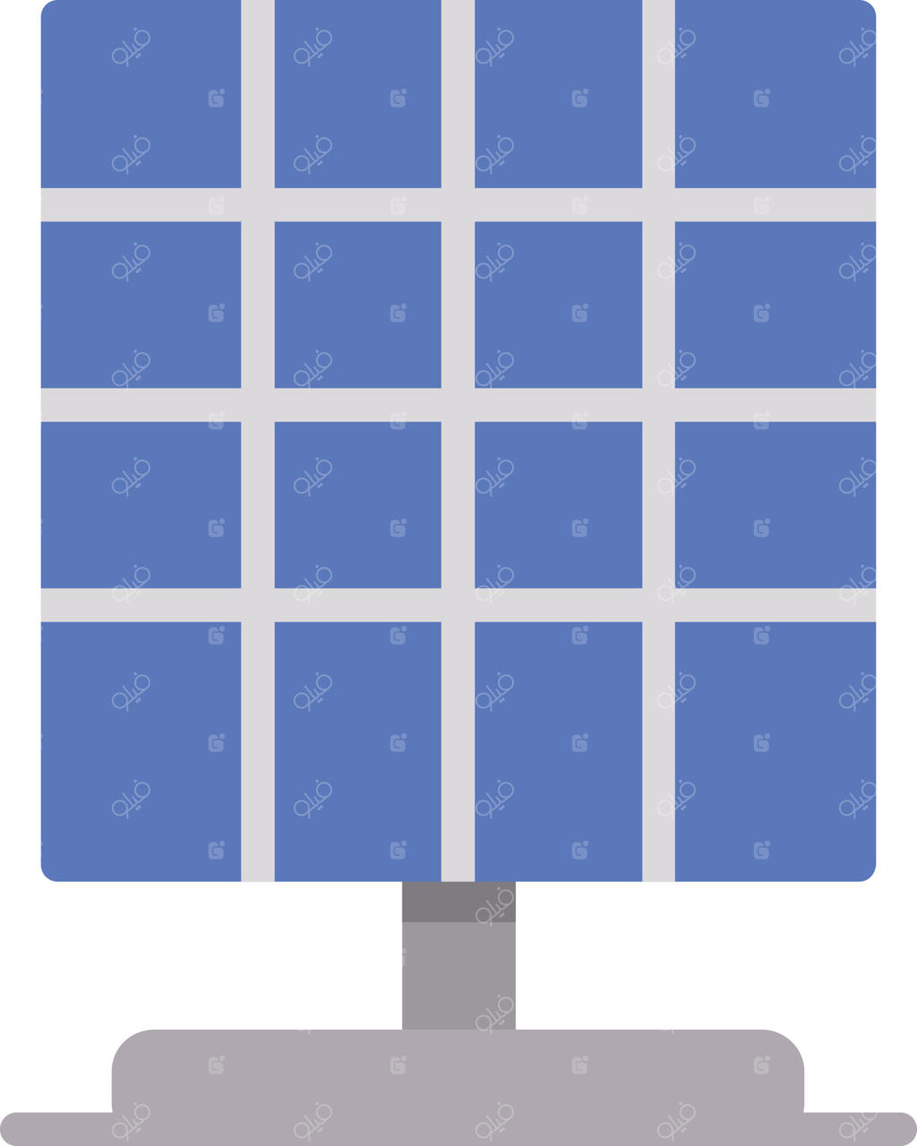 نماد مسطح پنل خورشیدی