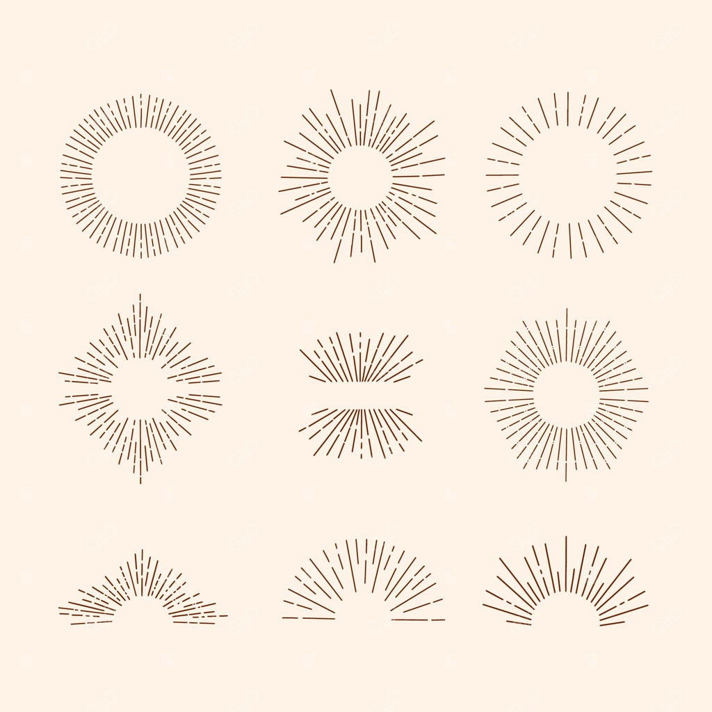 مجموعه‌ای از طرح‌های دستی خورشید نما