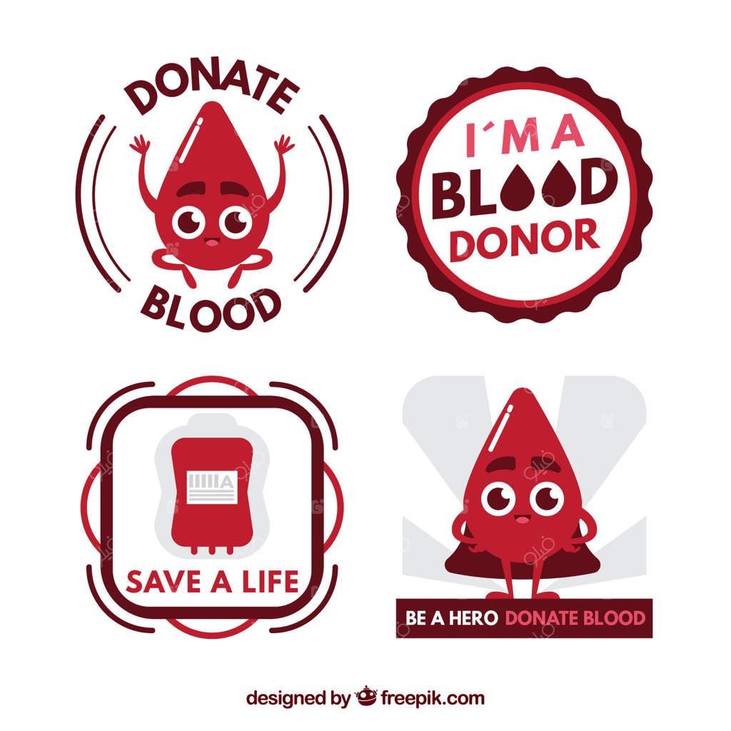 مجموعه‌ای از نشان‌های اهدای خون