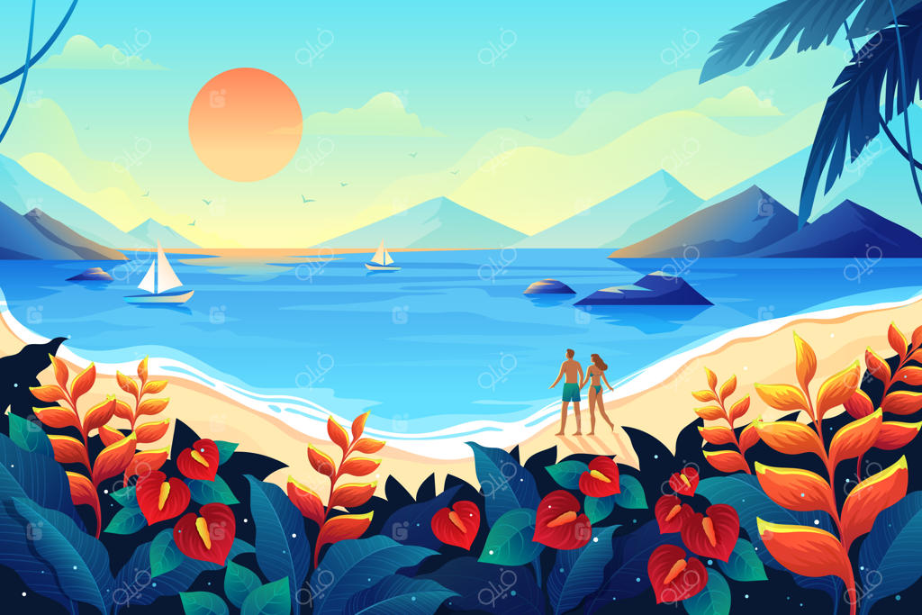 زوج خوشبخت در حال گذراندن تابستان خود در مکان‌های شگفت‌انگیز و دیدنی