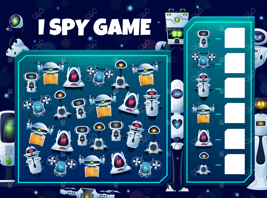 بازی جاسوسی بچه‌ها با ربات‌ها: معمای آموزشی با سایبورگ‌ها، اندرویدها و پهپادها