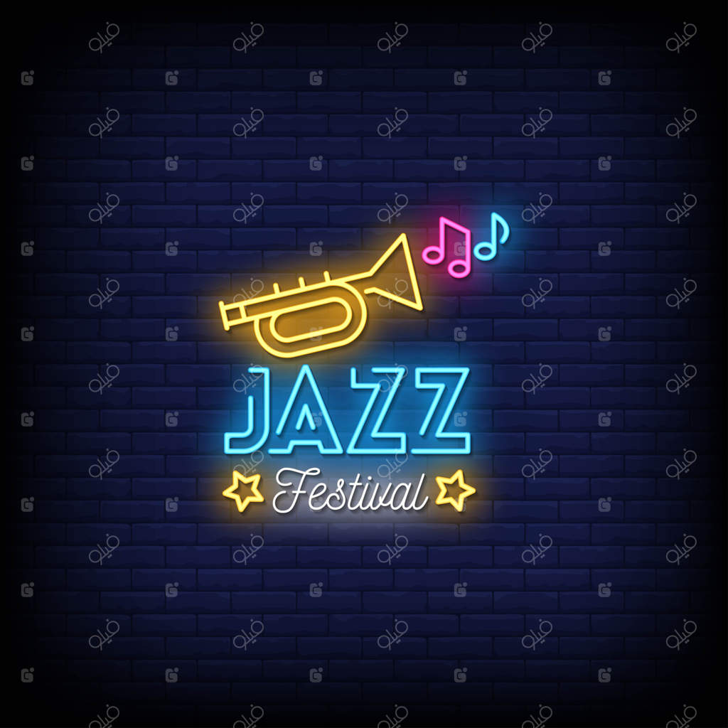 متن به سبک نئون برای جشنواره جاز